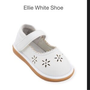 Wee Squeak Ellie White Toddler Girls Shoes